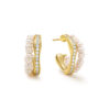Pearl Open Hoop Earring