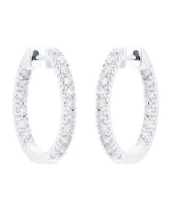 White Gold Hoop Earrings